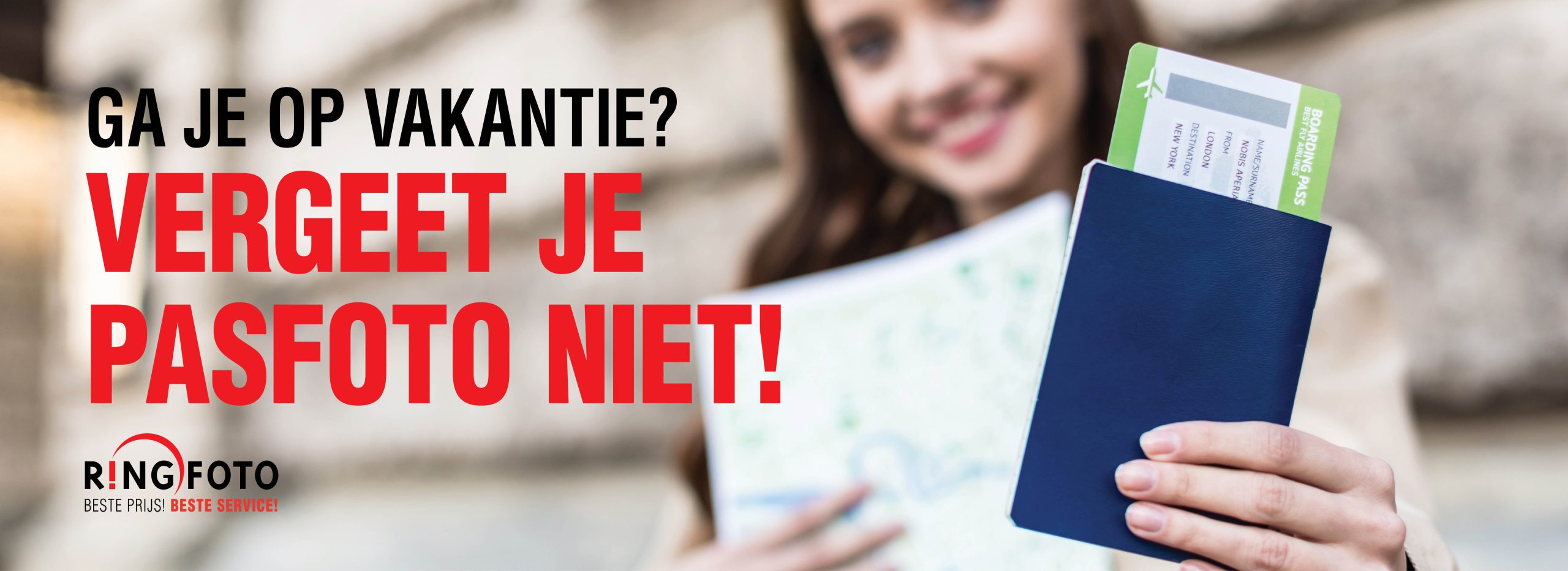 Vakantie vergeet je pasfoto niet